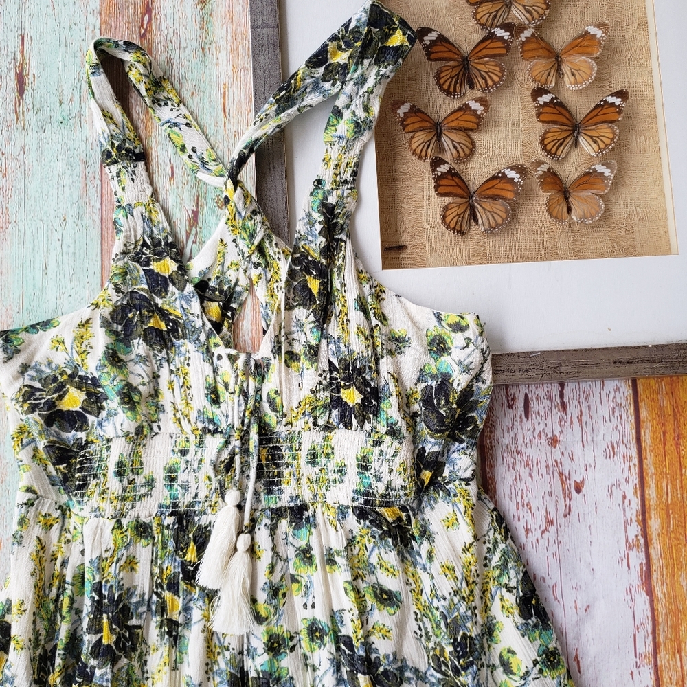 Free People Washed Ashore Cross Back Mini Dress XS - Picture 3 of 8